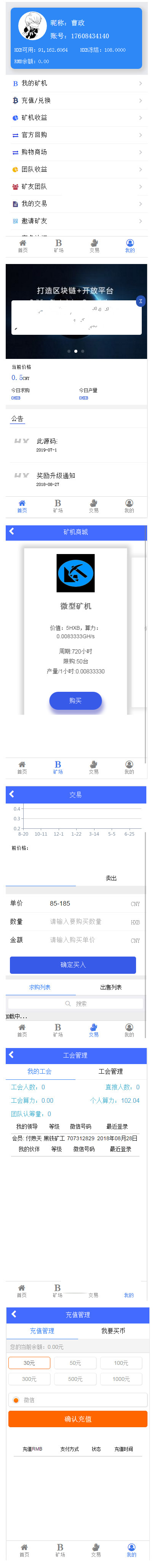 Thinkphp内核最新版本区块链蚂蚁系统、点对点交易、曲线图、六级分销