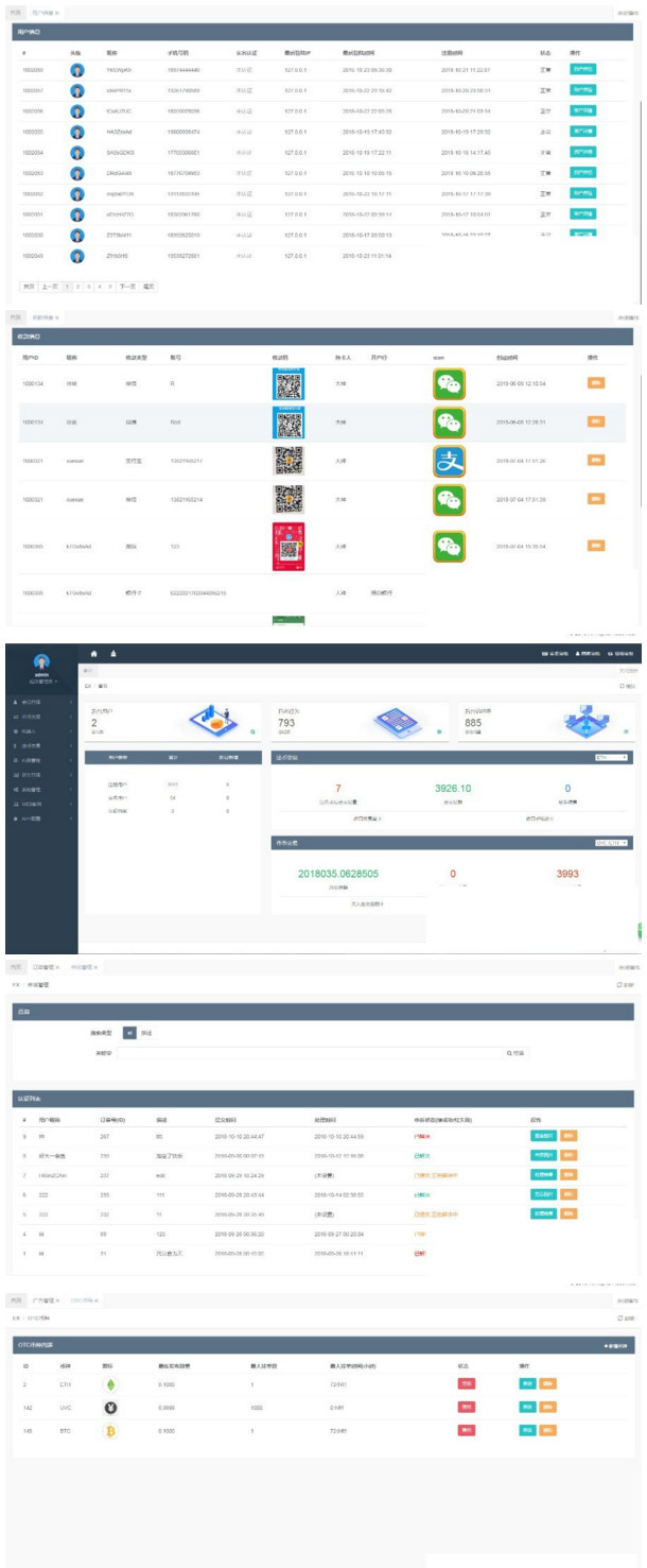 完美版本钱包景蓝虚拟交易所 BTC OTC币交易所程序源码 带充值区块链